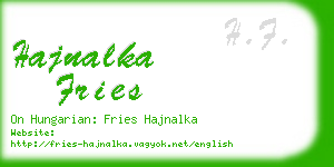 hajnalka fries business card